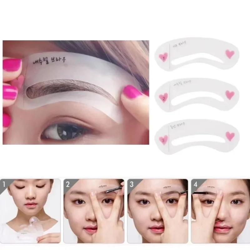 Beauty Makeup Tools Set - 1/2/4/6Set Stensil Alis Dapat Digunakan Kembali