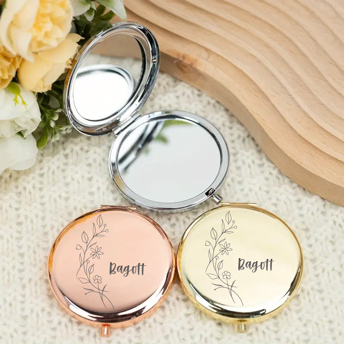 Beauty Makeup Names - 1 Buah Cermin Rias Nama Kustom