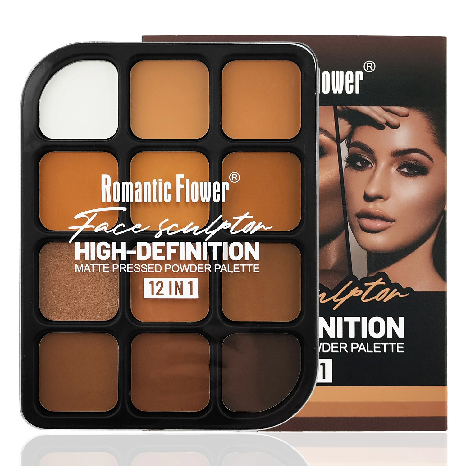 Concealer Full Coverage - Palet Kontur Matte 12 Warna Kulit