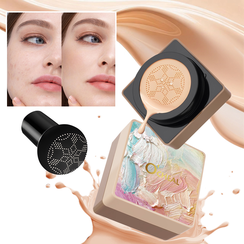 Concealer Full Coverage - O'CHEAL Mushroom Cushion CC Cream Wajah,