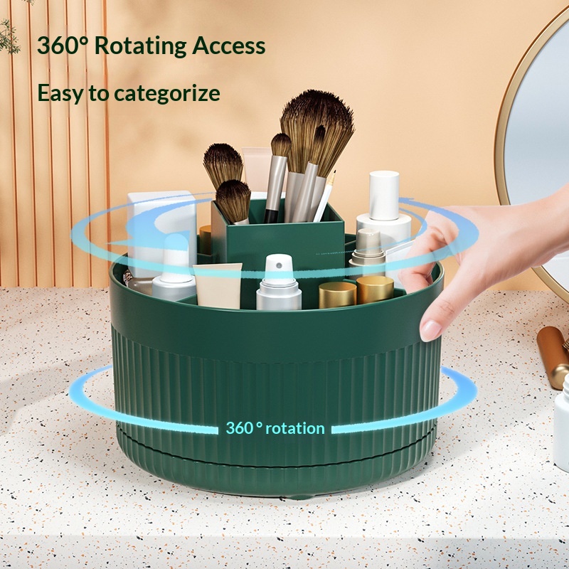 Beauty Makeup Background - 360 ° Wadah Penyimpanan Kuas Rias