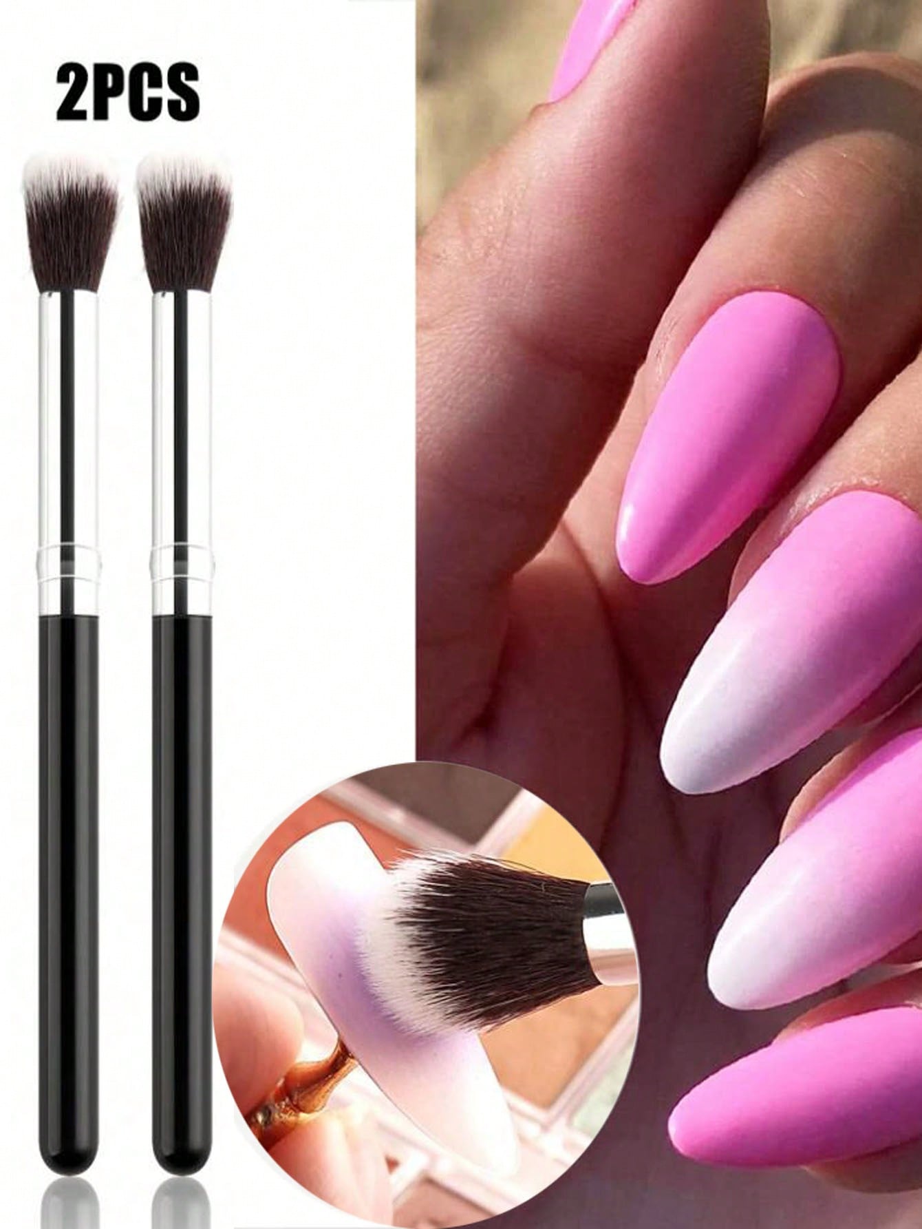 Beauty Makeup Background - 2 buah Set kuas seni kuku
