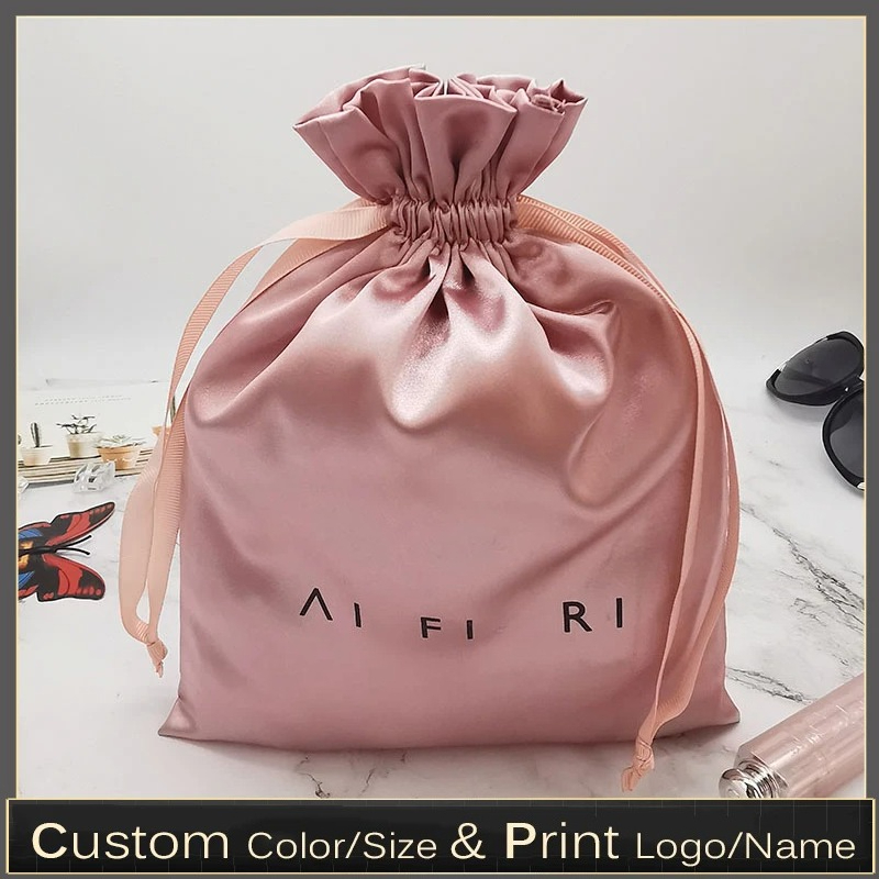 Beauty Makeup Events - Tas Serut Satin Logo Kustom untuk