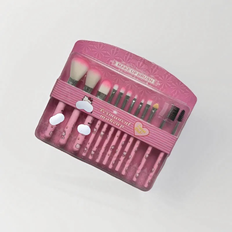 Set Kuas Makeup Hello Kitty 12 - Beauty Makeup Background ulasan dan harga
