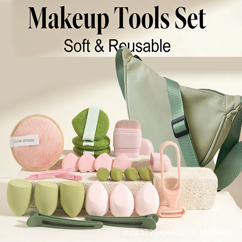 Tas Dumpling Stylish dengan 23 - Beauty Makeup Tools Set ulasan dan harga