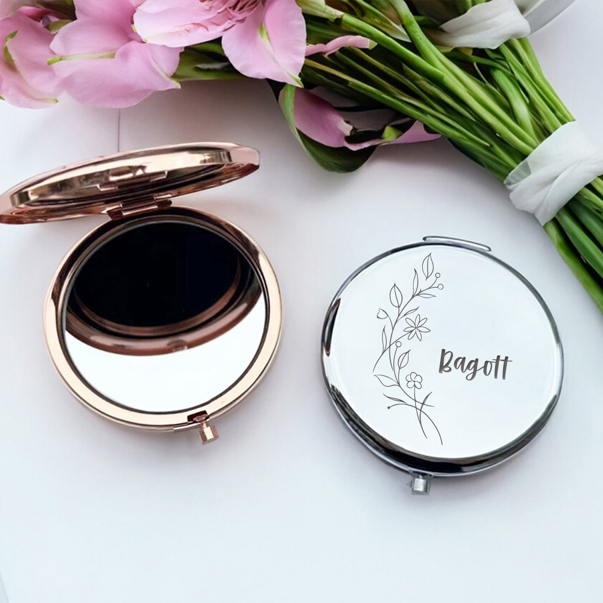 1 Buah Cermin Rias Nama Kustom - Beauty Makeup Names ulasan dan harga