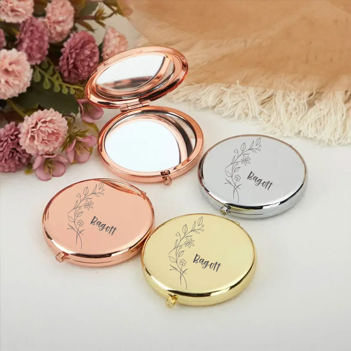 1 Buah Cermin Rias Nama Kustom - Beauty Makeup Names ulasan dan harga