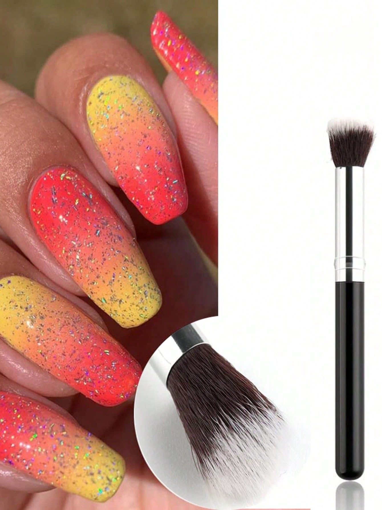 2 buah Set kuas seni kuku Ombr - Beauty Makeup Background ulasan dan harga