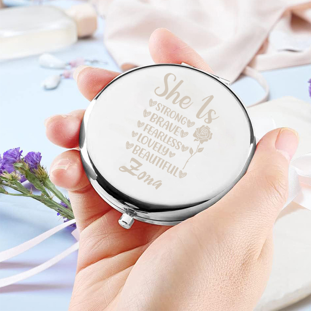 1pc Cermin Rias Abstrak Dia YA - Beauty Makeup Names ulasan dan harga
