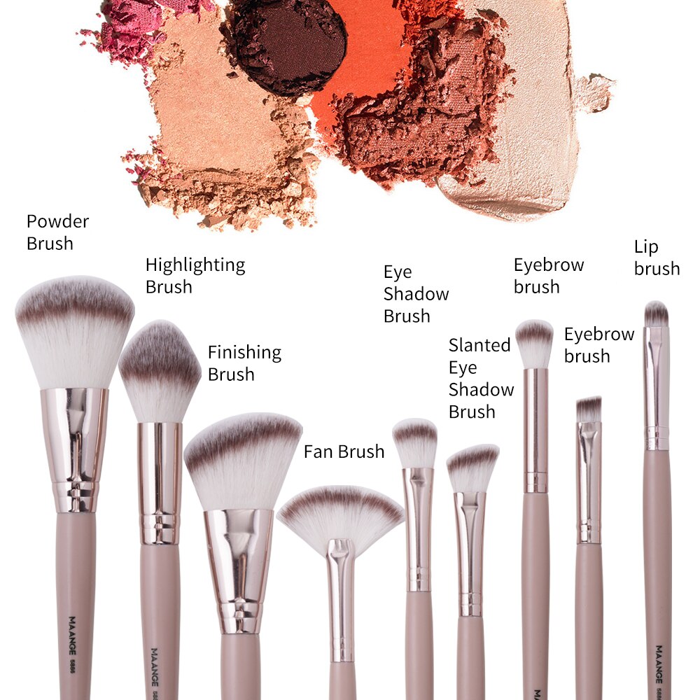 Maange Set kuas rias wajah Fou - Beauty Makeup Background ulasan dan harga